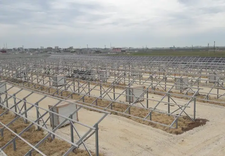 ŞUSKİ güneş enerji santrali yapım sahası